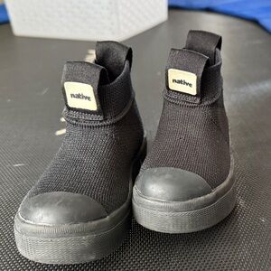 Native Kids Black High-Top Sneakers